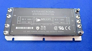 VICOR V375A15C600AL DC-DC CONVERTER REGULATED POWER SUPPLY MODULE 375V 600W - Picture 1 of 4