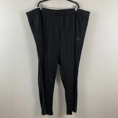 Adidas Essentials Warm-up Open Hem 3-stripes Tracksuit Pants Men 5XL Black White - Image 1 of 4