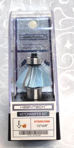 Broca de enrutador de bisel KEENTECH 45° para formación de bordes 1/2"×5/8" (KT02031008 - Imagen 1 de 5