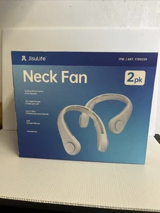 Jisulife Portable Personal Neck Fan 2 Pack Rechargeable Hands Free Bladeless NEW - Picture 1 of 3