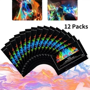 12pcs Magic Neon Flames Colour Changing Mystical Fire Bonfire Sachets Pit Colour - Picture 1 of 20