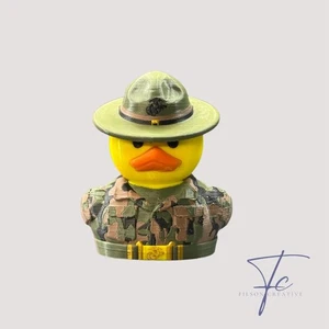 United States Marine Corps Ente, 2,5 Zoll groß Camo Drill Instructor. - Bild 1 von 4
