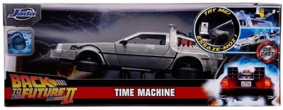 DELOREAN Modello AUTO 1/24 Die Cast RITORNO FUTURO 2 Con LED Fly Mode JADA - Immagine 1 di 3