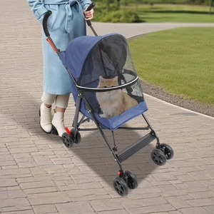 Foldable Lightweight Durable Pet Stroller For Small To Medium Pets Dogs And Cats - Picture 1 of 9
