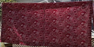 Tela Paisley Roja Bandana Artesanal Edredón Ropa Rodeo Western Paneles Cortina - Imagen 1 de 8