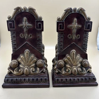 Sujetalibros aplique de estante acabado antiguo Foto 1 de 4