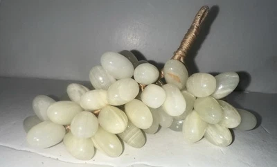 Piedras preciosas de ónix de jade piedra uva fruta racimo ramo de uvas adorno decoración del hogar Foto 1 de 4