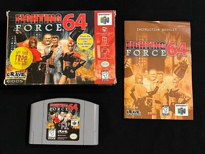 Fighting Force 64 (Nintendo 64, 1999) Box Manual Complete CIB N64 - Image 1 of 4