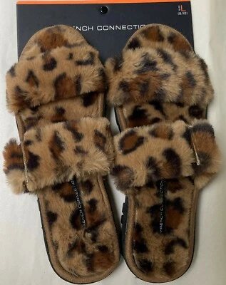 NWT FRENCH CONNECTION WOMEN LEOPARD SLIPPERS STYLE SK-FC20227-S SIZE M 7/8 $95 - Image 1 of 2