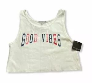 Women's "Good Vibes" Pajama Tank -Grayson Threads - White - Various Sizes - S214 - Picture 1 of 2