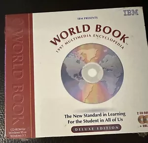 IBM World Book Multimedia Encyclopedia User Guide Deluxe Edition 2 Dsk Set 1997 - Picture 1 of 4
