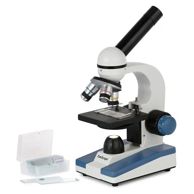 AmScope 40-1000X Portable Student Compound LED Microscope Metal Frame 10 Slides - Image 1 of 4