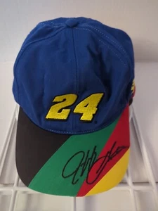 Vintage 90s Jeff Gordon Competitors View Hat MultiColor Brim Snapback Logo Hat - Picture 1 of 9