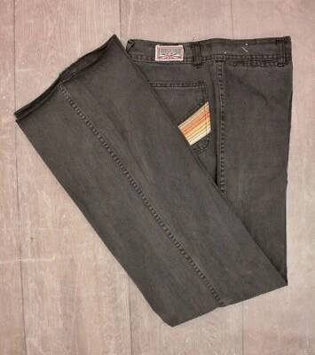 Men's VTG 1970s Dark Grey BellBottom Jeans Sz 31x36 70s Bell Bottom French Star - Image 1 of 4