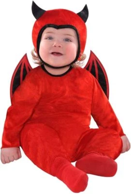 Lindo disfraz de Halloween para bebé niño pequeño rojo pequeño como un diablo Foto 1 de 2