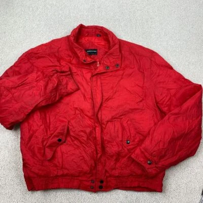 Винтажный членов только куртка мужчин XL красный Bomber стиль повседневное пальто - Изображение 1 из 4