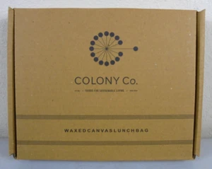 NEU Colony Co. Brotzeittasche aus gewachstem Canvas 14 x 8 x 5 graue Farbe - Bild 1 von 3