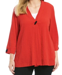 Chaqueta Ali Miles Talla Grande Dobladillo Asimétrico Arrugado Un Botón Nueva con Etiquetas Talla 1X - Imagen 1 de 5