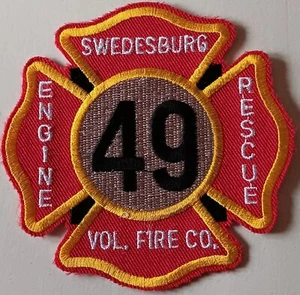Rara patch HTF Swedesburg Volunteer Fire Co. Engine 49 Department / EMS Rescue - Foto 1 di 1