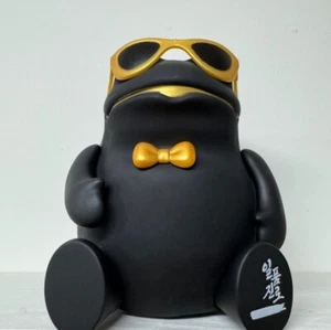 Hite Jinro Official Black Frog Toad Toy Figure Black Gold Color Korean Soju - Picture 1 of 4