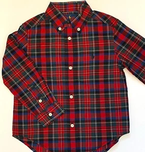 NUEVO CON ETIQUETAS, Camisa Ralph Lauren Multicolor Roja A Cuadros Abotonada para Niños. Talla 18 Meses - Imagen 1 de 1