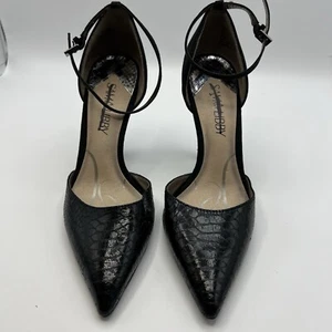 Zapatos de fiesta Sam & Libby para mujer con tacones de aguja con correa en el tobillo estampado de serpiente 7 - Imagen 1 de 8