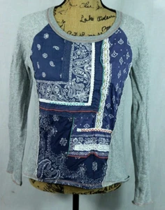 Sudadera Anthropologie UN SEPTIEMBRE Patchwork Talla XS Embellecida Cuello Redondo - Imagen 1 de 7