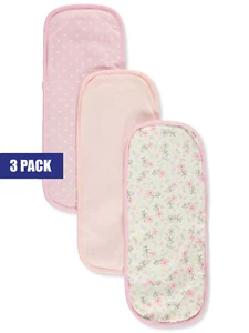 Duck Duck Goose Baby Girls' 3-Pack Burp Cloths - pink/multi, one size - Picture 1 of 3