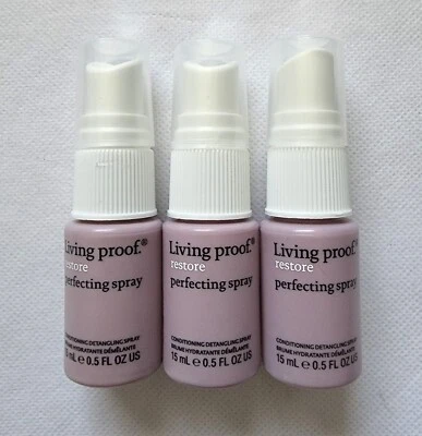 3x  Living Proof Restore Perfecting Hair Spray Travel Size 15ml/0.5floz, C11 - Image 1 of 2