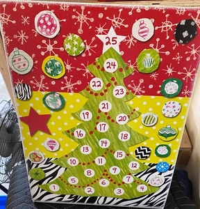 Evergreen Countdown to Christmas Magnetic Advent Calendar + 25 Magnets **NEW** - Picture 1 of 7