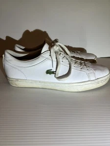 Lacoste White Leather Shoes Mens US9 Free Australia Wide Postage - Picture 1 of 8
