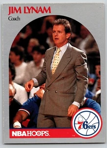 Tarjeta de baloncesto 1990-91 NBA Hoops #324 Jim Lynam Philadelphia 76ers - Imagen 1 de 2