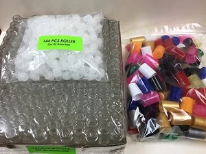 144 Bottles PLAIN 1/3 oz 10ml Clear Glass Roll on With Cap & Roller - Picture 1 of 2