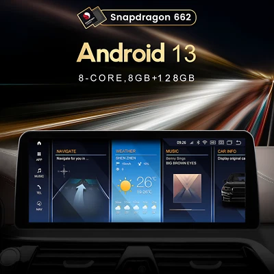 Para BMW Z4 E89 12.3"" Coche Android GPS Navegación CarPlay Display Radio iDrive 2K Foto 1 de 4