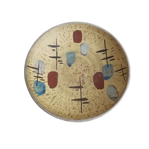 Vintage MCM Pottery Abstract Asian inspired Trinket Dish Wall Hanging Germany - Picture 1 of 3