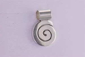 Colgante Taxco Plata Esterlina 35mm x 24mm Espiral Sólida Remolinado 925 Mex - Imagen 1 de 6