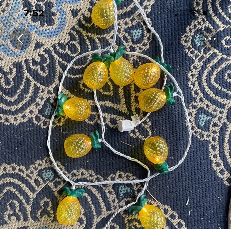 Набор гирлянд с ананасом, 10 прозрачных ламп - Изображение 1 из 1