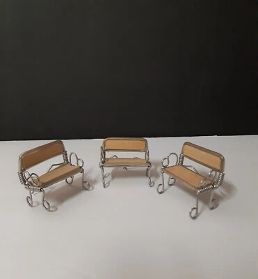 3 Pcs Small Wooden Bench - Image 1 of 4