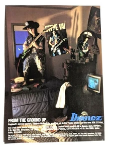 STEVE VAI / THOMAS MCROCKLIN / 1989 IBANEZ JEM 777VBK GUITARRAS REVISTA ANUNCIO IMPRESO - Imagen 1 de 2