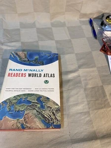 VINTAGE 1961 PICTORIAL ATLAS OF THE WORLD RAND MCNALLY TRANSMARINE NAVIGATION - Picture 1 of 12