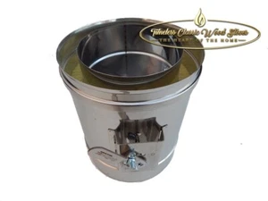 6" (150mm) Stainless steel insulated flue damper combustion heater wood stove - Picture 1 of 2