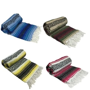 Coperta messicana in falso tessuto yoga tiro sarape coprisedile tappeto da lancio - Foto 1 di 15