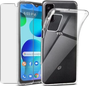 For TCL 30T T603DL Phone Case, Slim Matte Silicone Gel Cover+2x Screen Glass - Picture 1 of 14