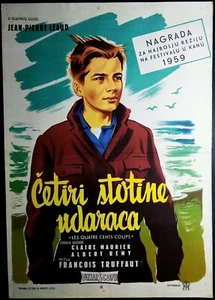 400 BLUTS Francois Truffaut 1959 ORIGINAL EXYUGO FILM POSTER Boris Grinsson Kunst - Bild 1 von 2