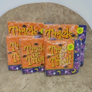 Halloween Napkins Trick Or Treat Spiders Luncheon/Beveridge 5 Packs New - Picture 1 of 10