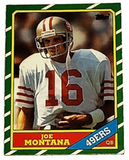 1986 TOPPS JOE MONTANA CARD #156 FOOTBALL CARD