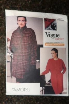 Vogue 2111 Tamotsu Career Wear Designer Original 1988 pattern sz 12/14/16 Cut - Image 1 of 2