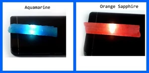 120 Ct Natural Aquamarine & Orange Sapphire Gemstone Slice Rough Pair AD253 - Picture 1 of 5