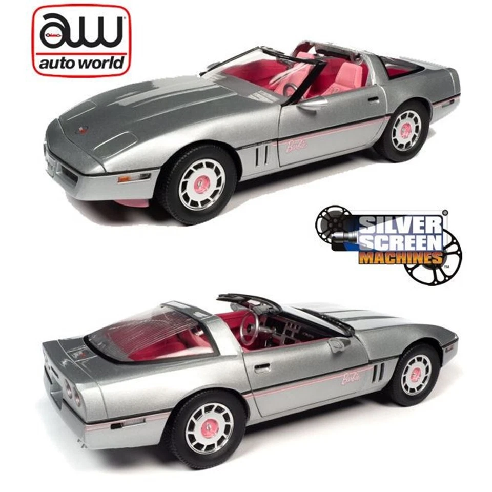1:18 1986 - Barbie Chevy Vette - Silver/Pink - Image 1 of 1