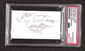 Kobe Bryant "1995 Lower Merion High School" Signed Business Card "Shoe Plug" PSA - Picture 1 of 4